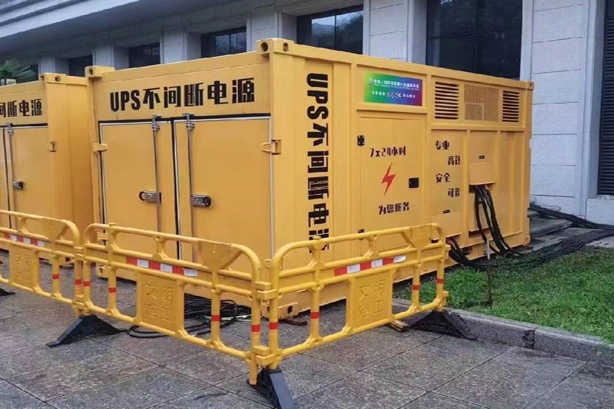 凌河发电机租赁施工现场