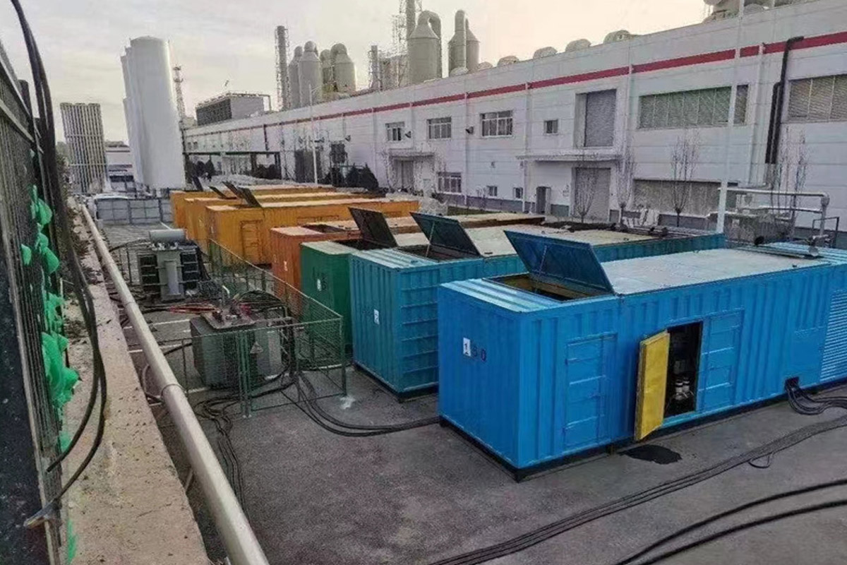 凌河发电机租赁施工现场